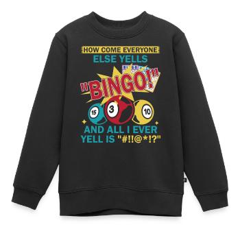 Bingo Bingo Spieler Altenheim Bingo Party - Kinder Premium Organic Sweatshirt - Schwarz - Vorne - AI Model Kid Female (0cm)