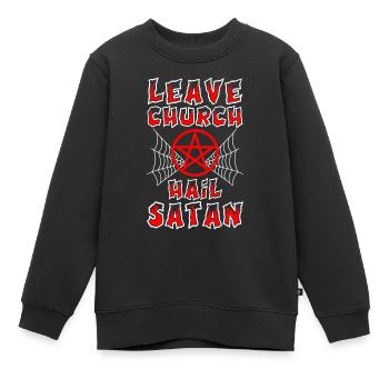 Drôle de satanisme satanique - Sweat Premium enfant bio - noir - Devant - AI Model Kid Female (0cm)