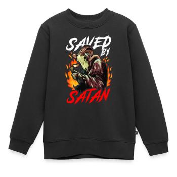 Drôle de satanisme satanique - Sweat Premium enfant bio - noir - Devant - AI Model Kid Female (0cm)