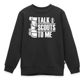 Éclaireur - Sweat Premium enfant bio - noir - Devant - AI Model Kid Female (0cm)