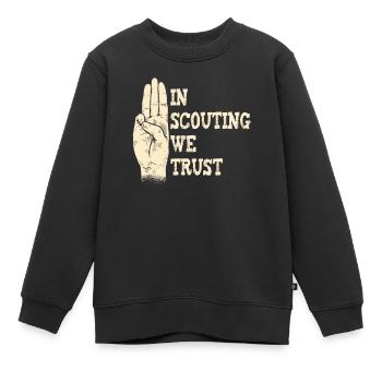 Éclaireur - Sweat Premium enfant bio - noir - Devant - AI Model Kid Female (0cm)