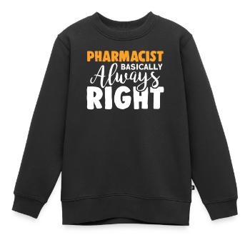 Pharmacien - Sweat Premium enfant bio - noir - Devant - AI Model Kid Female (0cm)