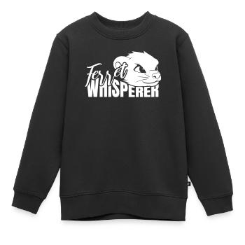 Putois furet mignon - Sweat Premium enfant bio - noir - Devant - AI Model Kid Female (0cm)