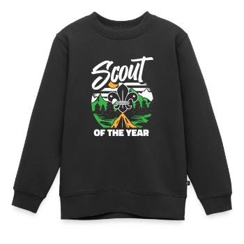 Éclaireur - Sweat Premium enfant bio - noir - Devant - AI Model Kid Female (0cm)