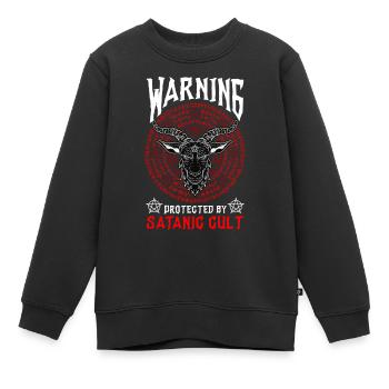 Le joyeux Satan - Sweat Premium enfant bio - noir - Devant - AI Model Kid Female (0cm)