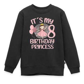 Birthday Princess 8 Years Old Bday Party Gift - Kinder Premium Organic Sweatshirt - Schwarz - Vorne - AI Model Kid Female (0cm)