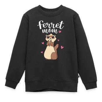 Mother's Day Cute Women Weasel Ferret Mom - Kinder Premium Organic Sweatshirt - Schwarz - Vorne - AI Model Kid Female (0cm)