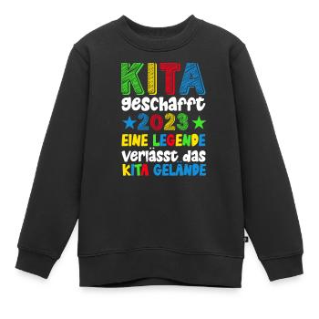 Abschluss Kita Abgänger Kita Absolvent 2022 Kinder - Kinder Premium Organic Sweatshirt - Schwarz - Vorne - AI Model Kid Female (0cm)