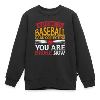 Baseballkarten Sammler Baseballkartensammler - Kinder Premium Organic Sweatshirt - Schwarz - Vorne - AI Model Kid Female (0cm)