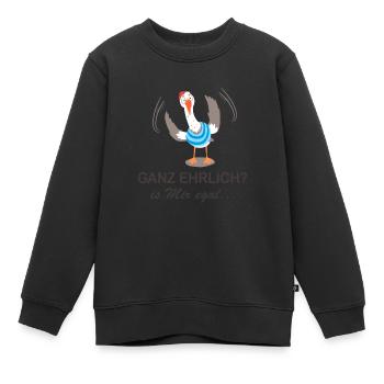 Ganz ehrlich? is mir egal... - Kinder Premium Organic Sweatshirt - Schwarz - Vorne - AI Model Kid Female (0cm)