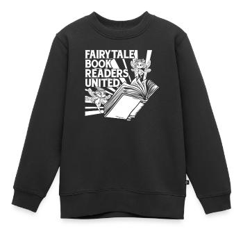 Buch Leseratte Bücherwurm Buchfee - Kinder Premium Organic Sweatshirt - Schwarz - Vorne - AI Model Kid Female (0cm)