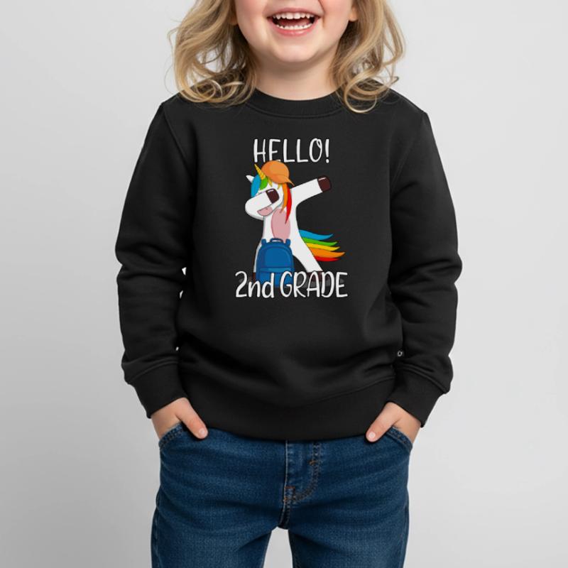 2nd grade second grader elementary school Einhorn Kids Premium Organic Sweatshirt