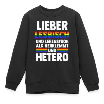 Schullehrerin Lehrerin - Kinder Premium Organic Sweatshirt - Schwarz - Vorne - AI Model Kid Female (0cm)