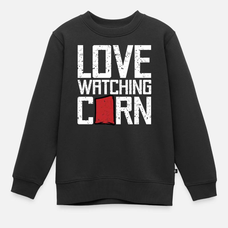 Funny Cornhole Corn Hole - Kids Premium Organic Sweatshirt - black