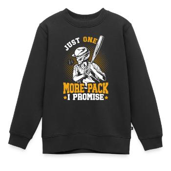 Baseballkarten Sammler Baseballkartensammler - Kinder Premium Organic Sweatshirt - Schwarz - Vorne - AI Model Kid Female (0cm)