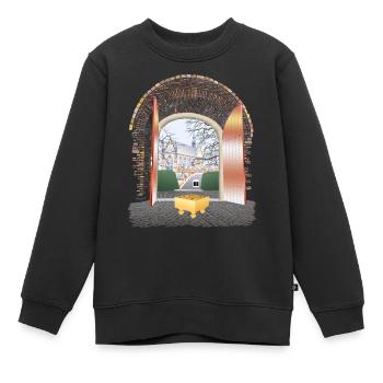 Tor zu Leiden - Kinder Premium Organic Sweatshirt - Schwarz - Vorne - AI Model Kid Female (0cm)