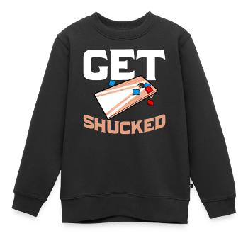 Drôle de trou de maïs Cornhole - Sweat Premium enfant bio - noir - Devant - AI Model Kid Female (0cm)
