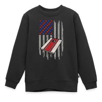 Trou de maïs patriotique - Sweat Premium enfant bio - noir - Devant - AI Model Kid Female (0cm)