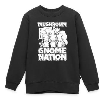 Pilzsammler Pilze Nation Pilzzwerg - Kinder Premium Organic Sweatshirt - Schwarz - Vorne - AI Model Kid Female (0cm)