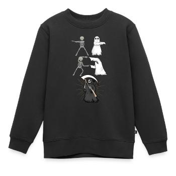 Skelett Geist Tod - Kinder Premium Organic Sweatshirt - Schwarz - Vorne - AI Model Kid Female (0cm)