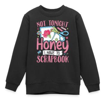 Scrapbooking Scrapbooker - Kinder Premium Organic Sweatshirt - Schwarz - Vorne - AI Model Kid Female (0cm)