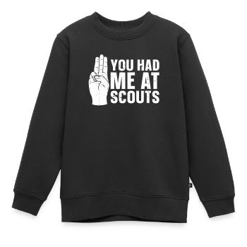 Éclaireur - Sweat Premium enfant bio - noir - Devant - AI Model Kid Female (0cm)