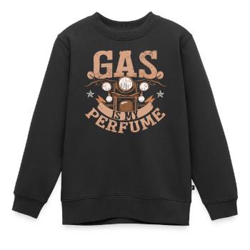 Gas ist mein Parfüm - Kinder Premium Organic Sweatshirt - Schwarz - Vorne - AI Model Kid Female (0cm)