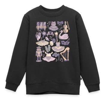 Ballett - Kinder Premium Organic Sweatshirt - Schwarz - Vorne - AI Model Kid Female (0cm)