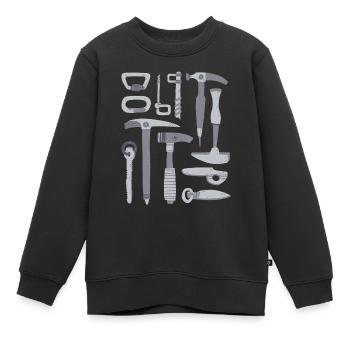 Matériel d’alpinisme - Sweat Premium enfant bio - noir - Devant - AI Model Kid Female (0cm)