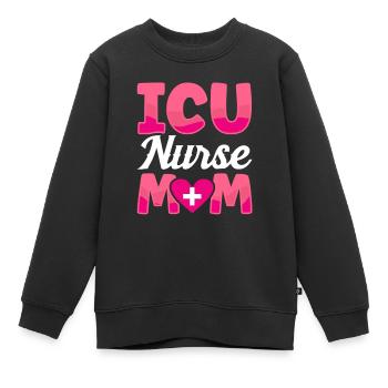 Infirmière en soins intensifs Maman Soins intensifs - Sweat Premium enfant bio - noir - Devant - AI Model Kid Female (0cm)