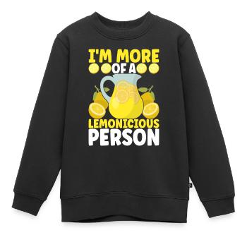 Limonade Limonadenstand - Kinder Premium Organic Sweatshirt - Schwarz - Vorne - AI Model Kid Female (0cm)