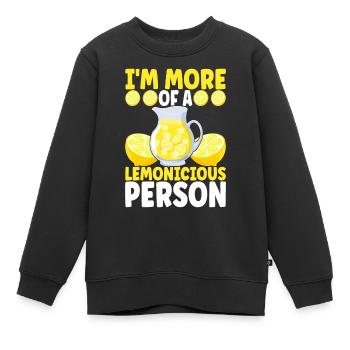 Limonade Limonadenstand - Kinder Premium Organic Sweatshirt - Schwarz - Vorne - AI Model Kid Female (0cm)