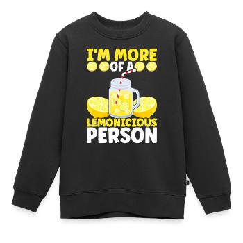 Lemonade Lemonade stand - Kids Premium Organic Sweatshirt - black - Front - AI Model Kid Female (0cm)