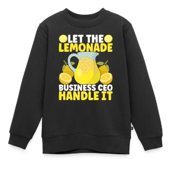 Limonade Limonadenstand - Kinder Premium Organic Sweatshirt - Schwarz - Vorne - AI Model Kid Female (0cm)