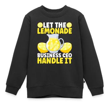 Limonade Limonadenstand - Kinder Premium Organic Sweatshirt - Schwarz - Vorne - AI Model Kid Female (0cm)