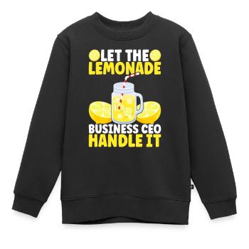 Limonade Limonadenstand - Kinder Premium Organic Sweatshirt - Schwarz - Vorne - AI Model Kid Female (0cm)