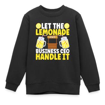 Limonade Limonadenstand - Kinder Premium Organic Sweatshirt - Schwarz - Vorne - AI Model Kid Female (0cm)