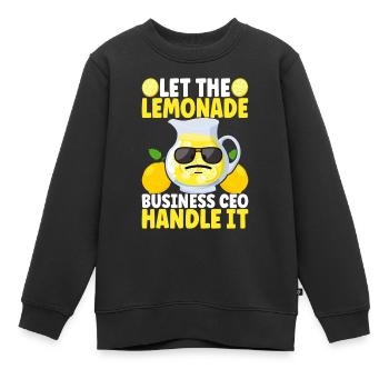 Limonade Limonadenstand - Kinder Premium Organic Sweatshirt - Schwarz - Vorne - AI Model Kid Female (0cm)
