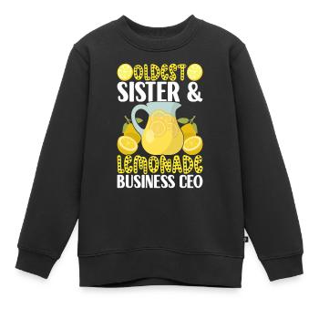 Limonade Limonadenstand - Kinder Premium Organic Sweatshirt - Schwarz - Vorne - AI Model Kid Female (0cm)
