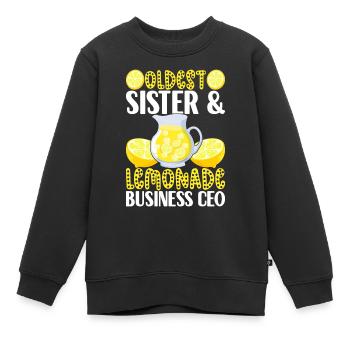 Limonade Limonadenstand - Kinder Premium Organic Sweatshirt - Schwarz - Vorne - AI Model Kid Female (0cm)