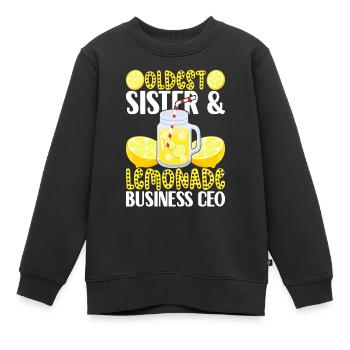 Limonade Limonadenstand - Kinder Premium Organic Sweatshirt - Schwarz - Vorne - AI Model Kid Female (0cm)