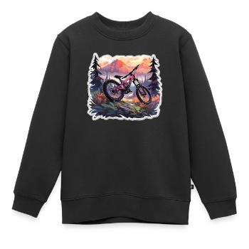 Downhill Downhill Mountainbike Mtb - Kinder Premium Organic Sweatshirt - Schwarz - Vorne - AI Model Kid Female (0cm)