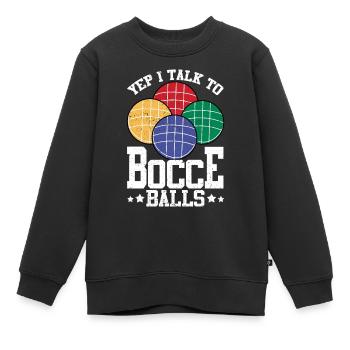 Spieler - Kinder Premium Organic Sweatshirt - Schwarz - Vorne - AI Model Kid Female (0cm)