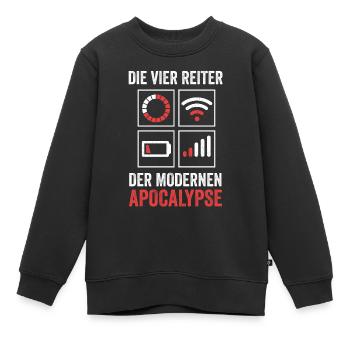 Die vier Reiter der modernen Apocalypse - Kinder Premium Organic Sweatshirt - Schwarz - Vorne - AI Model Kid Female (0cm)