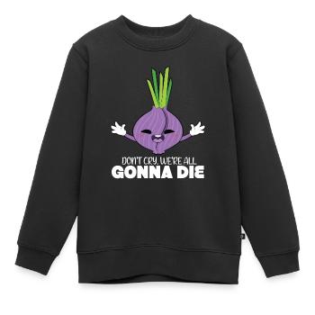 Onion - Kids Premium Organic Sweatshirt - black - Front - AI Model Kid Female (0cm)