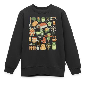 Ferme - Sweat Premium enfant bio - noir - Devant - AI Model Kid Female (0cm)