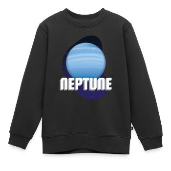 Neptun Planet Weltall - Kinder Premium Organic Sweatshirt - Schwarz - Vorne - AI Model Kid Female (0cm)