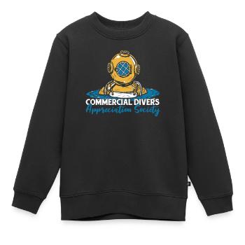 Plongeur plongeur commercial Plongée - Sweat Premium enfant bio - noir - Devant - AI Model Kid Female (0cm)