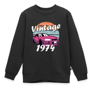 Classe de 1974 Anniversaire de la classe de 1974 - Sweat Premium enfant bio - noir - Devant - AI Model Kid Female (0cm)