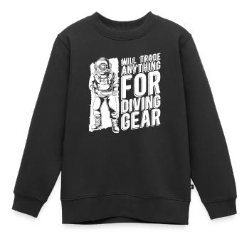 Plongeurs Plongée commerciale - Sweat Premium enfant bio - noir - Devant - AI Model Kid Female (0cm)